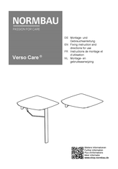 NORMBAU Verso Care 3500 010 Montage- En Gebruiksaanwijzing