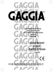 Gaggia SYNCRONY LOGIC RAPID STEAM SUP020R Gebruiksaanwijzing