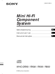 Sony MHC-RX99 Gebruiksaanwijzing