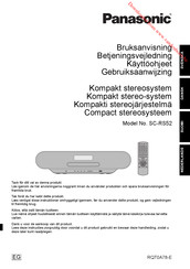 Panasonic SC-RS52 Gebruiksaanwijzing