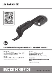 Parkside PAMFW 20-Li C3 Gebruiksaanwijzing