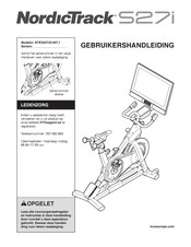 NordicTrack NTEX02722-INT.1 Gebruikershandleiding