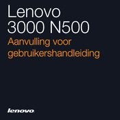 Lenovo 3000 N500 Aanvulling Op De Gebruiksaanwijzing