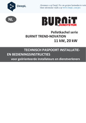 Sunsystem BURNIT TREND-NOVATION i 0.5 Installatie- En Bedieningsinstructies