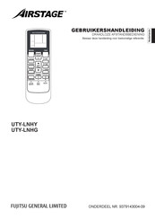 Fujitsu Airstage UTY-LNHG Gebruikershandleiding
