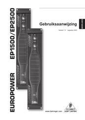 Behringer EUROPOWER EP2500 Gebruiksaanwijzing