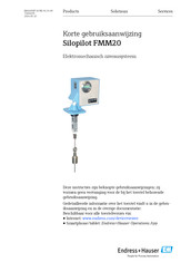 Endress+Hauser Silopilot FMM20 Gebruiksaanwijzing