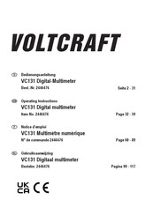 VOLTCRAFT VC131 Gebruiksaanwijzing