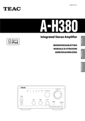 Teac A-H380 Gebruiksaanwijzing