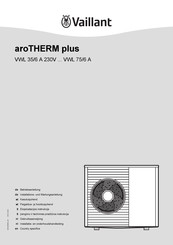 Vaillant aroTHERM plus VWL 35/6 A Gebruiksaanwijzing