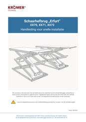 Krömer Erfurt XX72 Snelle Installatiehandleiding