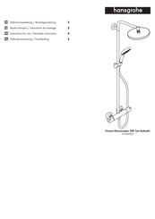 Hansgrohe Croma Showerpipe 220 1jet Aubade 27349000 Gebruiksaanwijzing