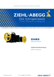 ZIEHL-ABEGG ZAS3 Originele Gebruiksaanwijzing