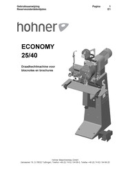 Hohner ECONOMY 25/40 Gebruiksaanwijzing