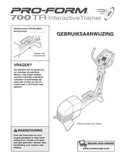 ICON IP Pro-Form 700 TR Interactive Trainer Gebruiksaanwijzing