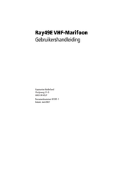 Raymarine Ray49E Gebruikershandleiding