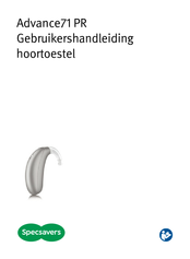 Specsavers Advance 871 PR Gebruikershandleiding