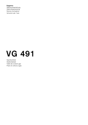 Gaggenau VG 491 Gebruiksaanwijzing