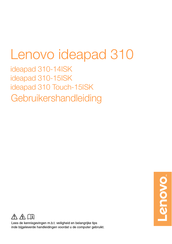 Lenovo ideapad 310-14ISK Gebruikershandleiding