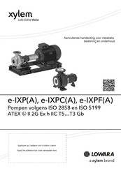 Xylem LOWARA e-IXPA Aanvullende Handleiding