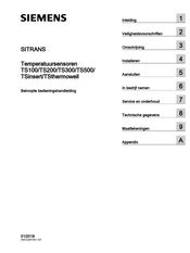 Siemens SITRANS TS500 Beknopte Bedieningshandleiding