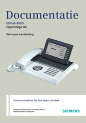 Siemens OpenStage 40 Beknopte Handleiding