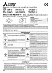 Mitsubishi Electric Lossnay LGH-15RX5-E Installatie-Instructies