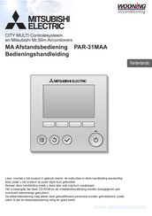 Mitsubishi Electric PAR-31MAA Bedieningshandleiding