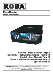 Koba Vision EasyReader 4 Gebruikshandleiding