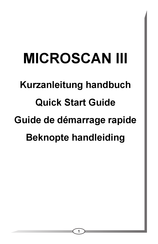 Snap-On MICROSCAN III Beknopte Handleiding