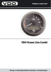 VDO Ocean Line Combi Montage- En Bedieningshandleiding