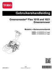 Toro Greensmaster Flex 1021 Gebruikershandleiding