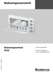 Buderus RC35 Bedieningsvoorschrift