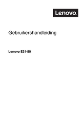 Lenovo E31-80 Gebruikershandleiding