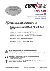 EWM HIGHTEC WELDING PHOENIX 521 EXPERT PULS forceArc Bedieningshandleidingen