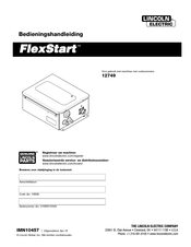 Lincoln Electric FlexStart 12749 Bedieningshandleiding