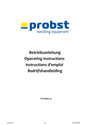 probst FTZ-MAXI-25 Bedrijfshandleiding