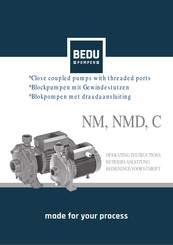 BEDU POMPEN NMD Bedieningsvoorschrift