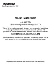 Toshiba 40L343 DG Series Online Handleiding