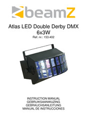 Beamz Atlas LED Double Derby DMX 6x3W Gebruiksaanwijzing