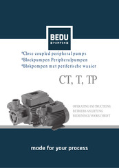 BEDU POMPEN CT Series Bedieningsvoorschrift