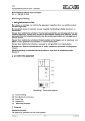 Jung FM AS 16 REG Bedieningshandleiding