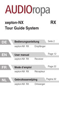 AUDIOropa xepton-NX Gebruiksaanwijzing