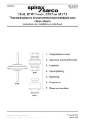 Spirax Sarco BTS7.1 Instructies Voor Installatie En Onderhoud