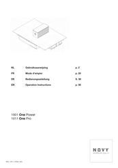 Novy One Power 1801 Gebruiksaanwijzing