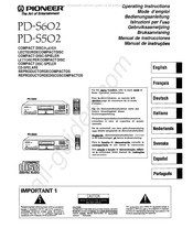 Pioneer PD-S502 Gebruiksaanwijzing