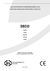 Dru Deco ODEON Gebruiksaanwijzing En Installatievoorschrift