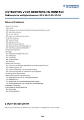schmersal RSS 36-I2-SD-ST-DU Bedienings- En Montagehandleiding