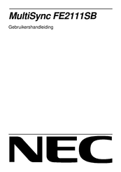 NEC MultiSync FE 2111 SB Gebruikershandleiding