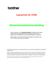 Brother HL-1270N Installatiehandleiding